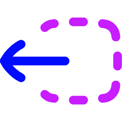 Track Select Left Tool Icon from Flex Neon Set