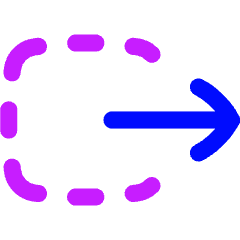 Track Select Right Tool Icon from Flex Neon Set