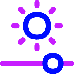 Brightness Slider Horizontal Icon from Flex Neon Set