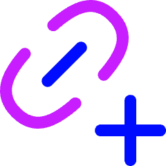 Link Chain Add Plus Icon from Flex Neon Set