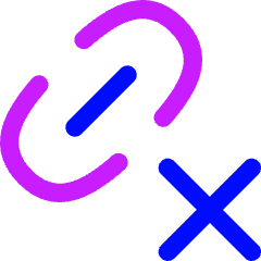 Link Chain Delete Cross Icon from Flex Neon Set