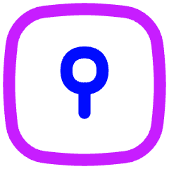 Keyhole Lock Square Icon from Flex Neon Set