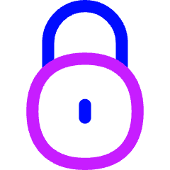 Padlock Circle 1 Icon from Flex Neon Set