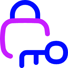 Padlock Key Icon from Flex Neon Set