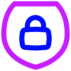 Padlock Shield Icon from Flex Neon Set