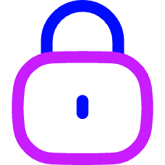 Padlock Square 1 Icon from Flex Neon Set