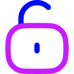 Padlock Square 2 Icon from Flex Neon Set