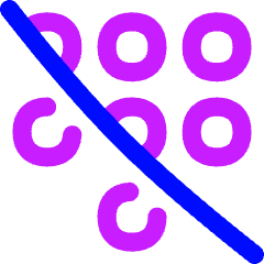 Dial Pad Disable 1 Icon from Flex Neon Set