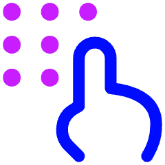 Dial Pad Finger 1 Icon from Flex Neon Set