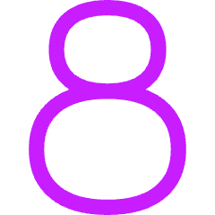 Number Eight Icon from Flex Neon Set