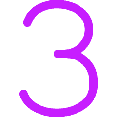 Number Three Icon from Flex Neon Set