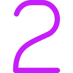 Number Two Icon from Flex Neon Set