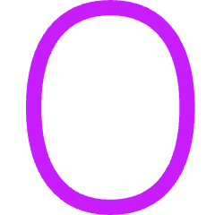Number Zero Icon from Flex Neon Set