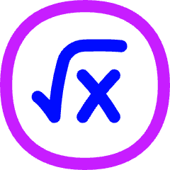 Square Root X Circle Icon from Flex Neon Set