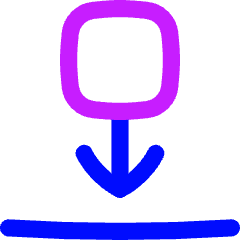 Move Down Icon from Flex Neon Set