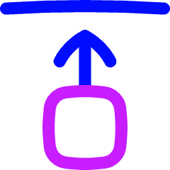 Move Up Icon from Flex Neon Set