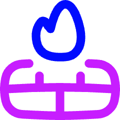 Fire Wall Icon from Flex Neon Set