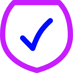 Shield Check Icon from Flex Neon Set