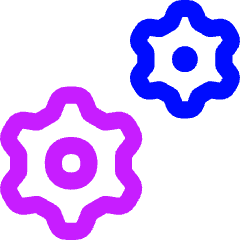 Cog Double Icon from Flex Neon Set