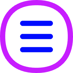Hamburger Menu Circle Icon from Flex Neon Set