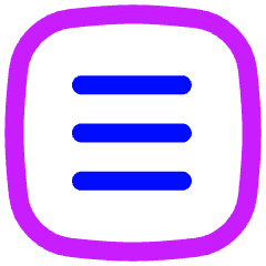 Hamburger Menu Square Icon from Flex Neon Set