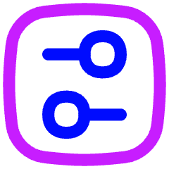 Horizontal Slider Square Icon from Flex Neon Set