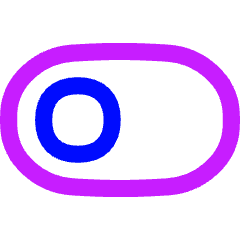 Horizontal Toggle Button Single Left Icon from Flex Neon Set