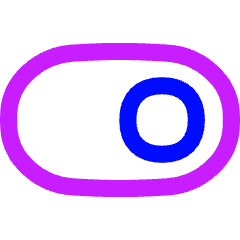 Horizontal Toggle Button Single Right Icon from Flex Neon Set