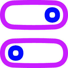 Horizontal Toggle Button Icon from Flex Neon Set