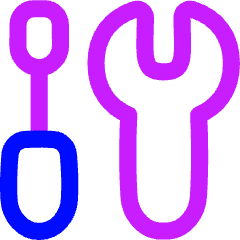 Screwdriver Wrench Icon from Flex Neon Set