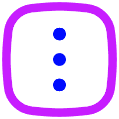 Vertical Menu Square Icon from Flex Neon Set
