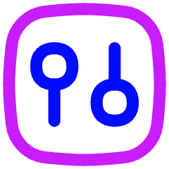 Vertical Slider Square Icon from Flex Neon Set