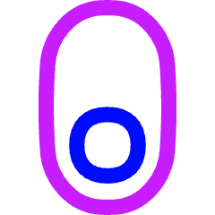 Vertical Toggle Button Single Bottom Icon from Flex Neon Set
