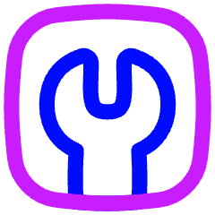 Wrench Square Icon from Flex Neon Set