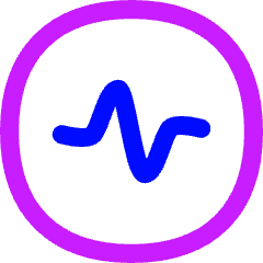 Wave Signal Circle Icon from Flex Neon Set