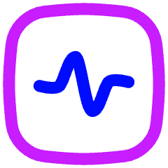 Wave Signal Square Icon from Flex Neon Set