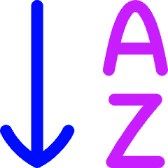 Ascending Alphabetical Order Icon from Flex Neon Set
