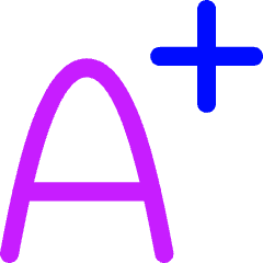 Bigger Text Plus Size Icon from Flex Neon Set