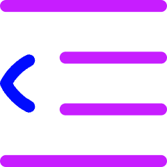 Decrease Indent Icon from Flex Neon Set