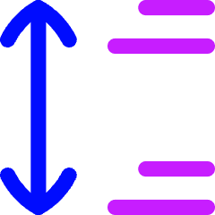 Paragraph Spacing Icon from Flex Neon Set