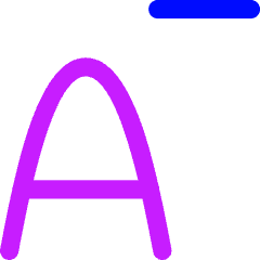 Smaller Text Minus Size Icon from Flex Neon Set