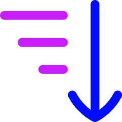 Sort Descending Icon from Flex Neon Set
