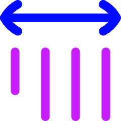 Vertical Text Spacing Icon from Flex Neon Set