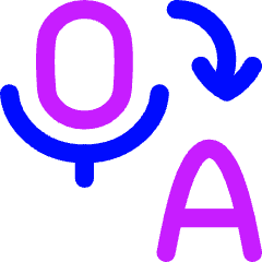 Voice Typing Word Convert Icon from Flex Neon Set