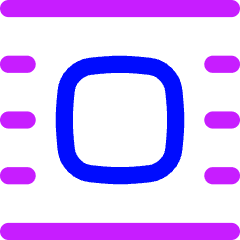 Word Wrap Around Bounding Box Icon from Flex Neon Set