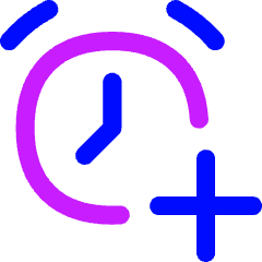 Add Alert Clock Icon from Flex Neon Set