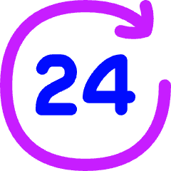 Clock 24 Hours Icon from Flex Neon Set