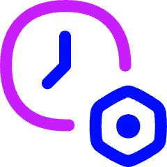 Clock Setting Bolt Nut Icon from Flex Neon Set