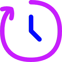 Fastforward Clock Icon from Flex Neon Set