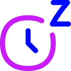 Snooze Clock Icon from Flex Neon Set